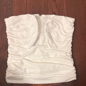 Elegant White Strapless Top Bachelorette